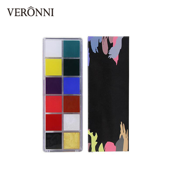 Best selling 12 color strips oil color body painting show makeup Halloween makeup painting free shipping