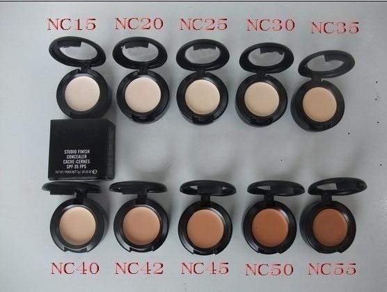 Wholesale - Free Shipping,New Studio finish concealer cache-cernes spf 35 fps 7g in box (24pcs/ lot) mix color