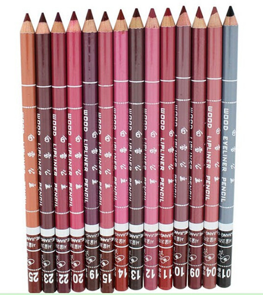 2016 Top Sale lipliner 28 Colors Waterproof Lip Pencils Eyeliner Lipliners Lip/Eye Liner Pencil MakeUp Wholesale Free Shipping