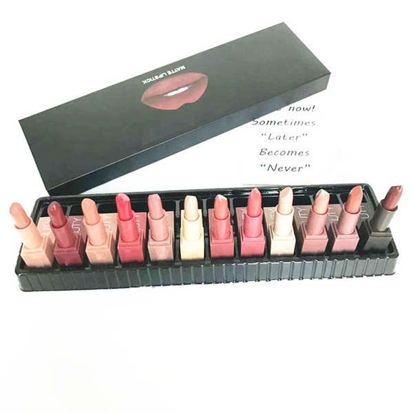 HOT Makeup Lipsticks Lip Gloss Set 12 Color Matte Lipsticks With High Quality Free Shipping