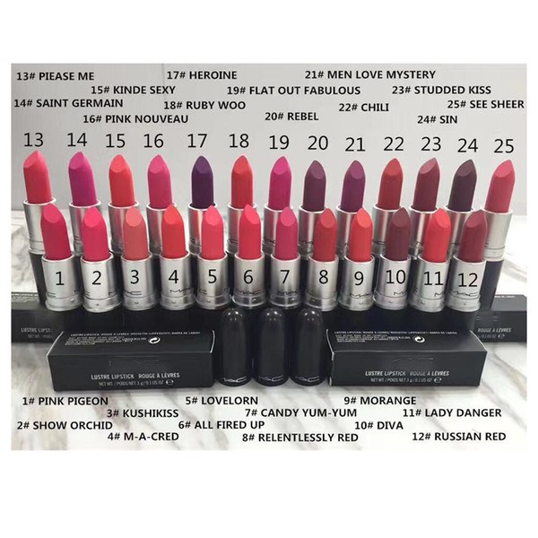 Black Tube Matte Lipsticks Makeup Moisturizing Lipsticks Beauty Face Cosmetics Beauty Lips Make up Face for Women DHL FREE