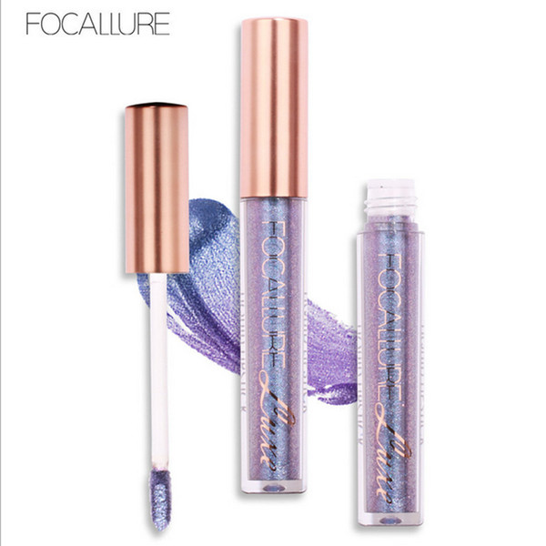 FOCALLURE Shimmer Lipgloss Liquid Lipstick Tube Lip Tint Glitter Makeup Long Lasting Lipstick Waterproof Lip Gloss 10 Colors Maquiagem DHL