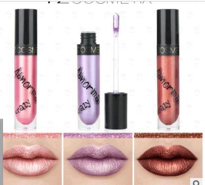 Hot Hot Style TZ Metal Skin Three PCS/Set High Pearl Crystal Bright Lip Gloss