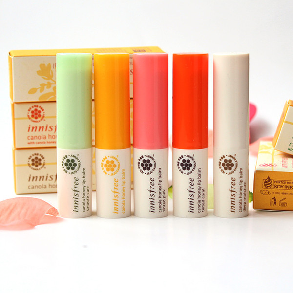 Innisfree Canola Honey Lip Balm Tinted Pink Tinted Coral Deep Moisture Smooth Care Korea Brand 5 Colors