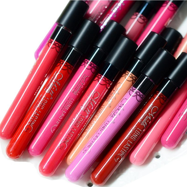 Hot Waterproof Elegant liquid Lipstick matte smooth lip stick lipgloss Long Lasting lip golss Sweet girl Lip lipstick to mouth