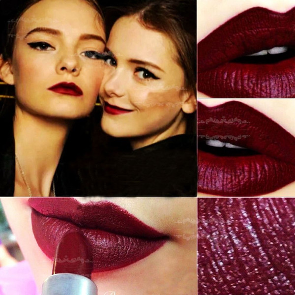 2016 Maquiagem Batom Matte Band Makeup Vampire Dark Red Lipstick Cosmetic Punk Purple Waterproof Matte Lipstick labiales matte