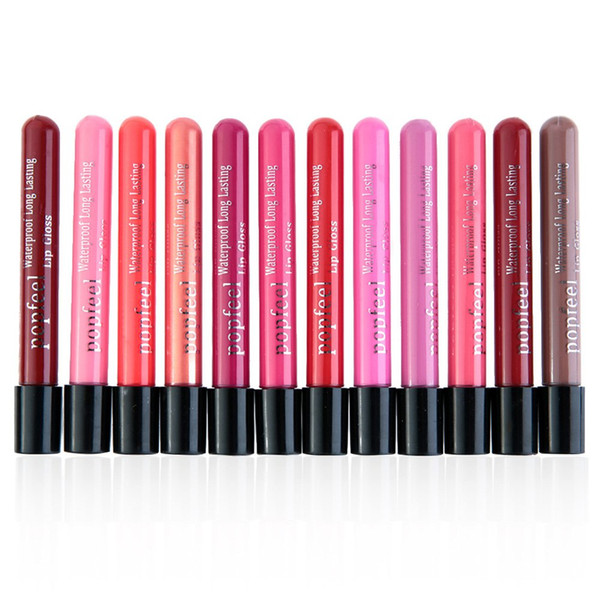 1 Pcs Elegant 12 Colors Moisturizing Matte Lipstick Beauty Lip Stick Long Lasting Liquid Lipstick Waterproof Lip Gloss