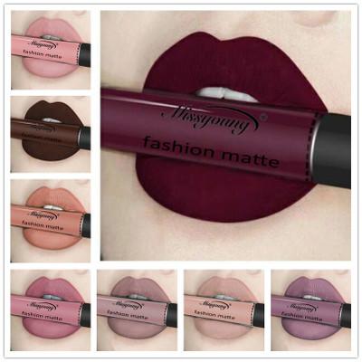 Missyoung 2020 Popular Lip Gloss 18 Colors Matte Lipstick Faced Makeup Shinny Metal Color Lip Glaze