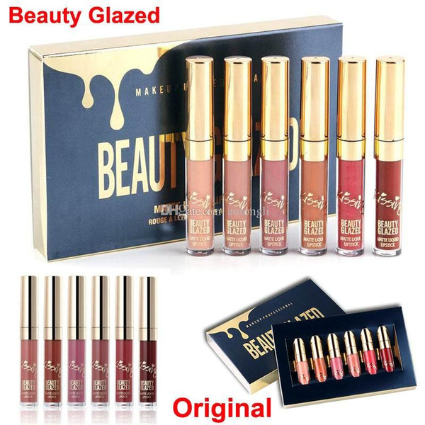 6pcs/set Women Girls Matte Liquid lipstick Beauty Glazed Liquid Lip Gloss Moisturizer Birthday Edition Lipsticks Makeup Lip Kit