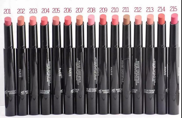 Rouge Hydrating Lipstick LipShine Pencil Brand Makeup Top Quality Long-lasting Cosmetics 15 Color 2g Free Shipping