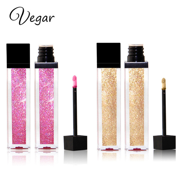 Vegar Brand Metal Liquid Lipstick 11 colors Waterproof Makeup Metallic Lip Gloss Long-lasting Shimmer Glitter Lipgloss Tint