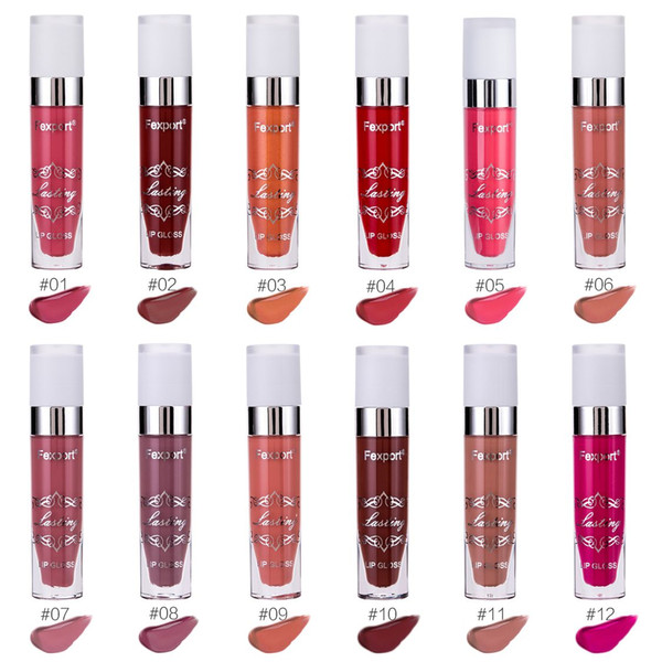 Hot Makeup Matte Lipsticks 12 colors Lipstick Don't Rub off Lip Gloss Matte Natural Long Lasting Liquid lipstick