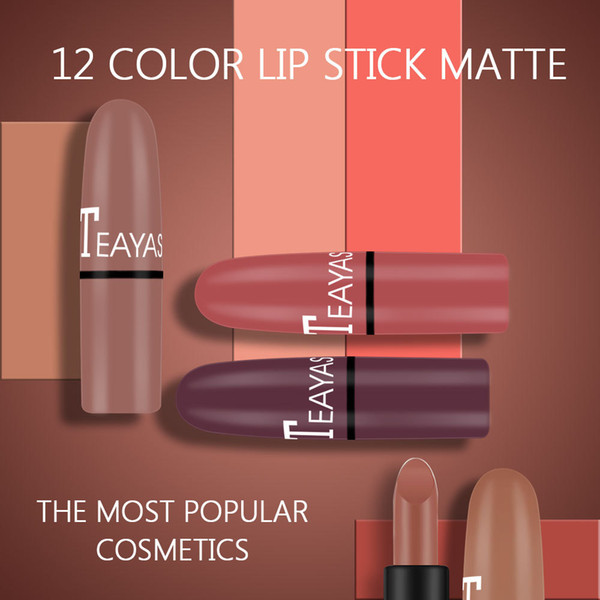 Matte matte lipstick red bean paste velvet plum color sexy red nude rice brown red bullet lipstick