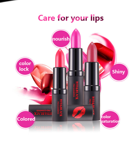 Red&Black 14 Colors Moisturizer Waterproof Long Lasting Matte Sticker lipstick Lip Golss makeup cosmetic