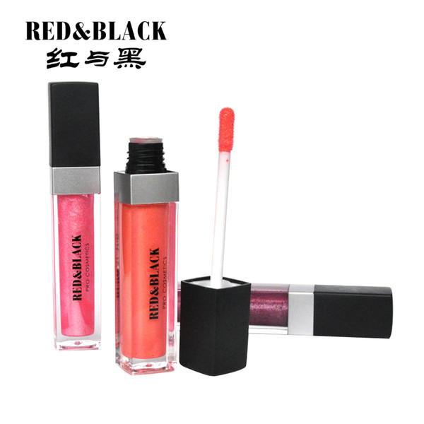 Red&Black Charming colors 8ml Sweet lips makeup lipgloss for girls Lipstick Liquid Long Lasting Beauty Shining Style