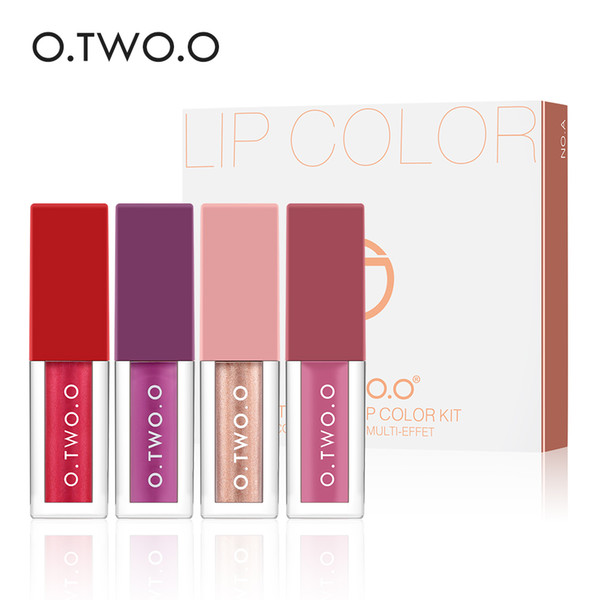 O.TWO.O Multi-effect Matte Shimmer Gloss Mini Lipgloss Set Colorful Liquid Lipstick Gift Set