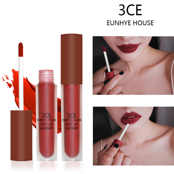 Tamax MP004 10 Colors Lip Gloss Matte Lips Red Lipgloss Waterproof Cosmetics Lip Tint Batom Brown Velvet Liquid Lipstick 3CE Eunhye House