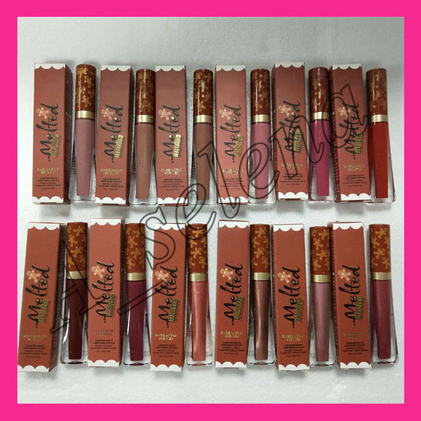 Melted Matte Liquid Lipstick Faced Lip Gloss Matte Lipstick Faced Makeup Melted Lip Gloss 12 color