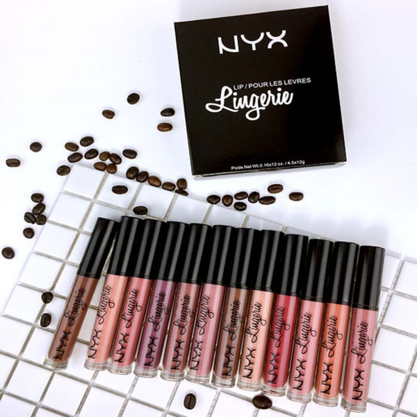 2016 NYX lip Matte nude color waterproof matte lip gloss lipstick Long-lasting Brand Makeup Lipsticks Lip Gloss 12 colors free shipping