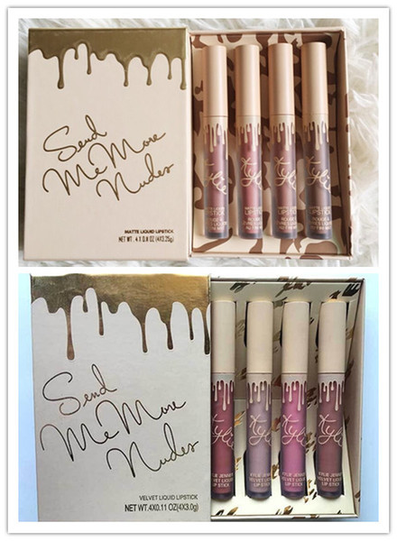 Kylie Jenner Vacation Edition lip kit 4pc/set lipstick Matte & Velvet Liquid Lipstick 4 colors/set cosmetics matte lipstick makeup