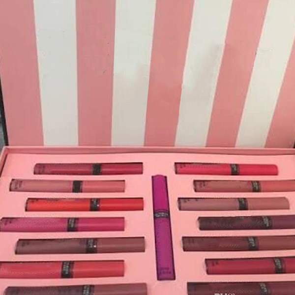 Secret Liquid Lipstick set Velvet Matte Secret lipgloss 15pcs/set box lip gloss with Gift Paper Bag