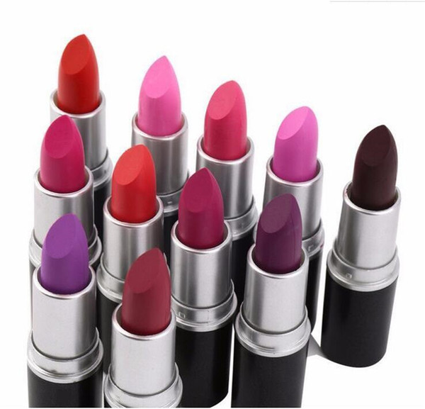 2018 hot matte Lipstick M Makeup Luster Retro Lipsticks Frost Sexy Matte Lipsticks 3g 25 colors lipsticks with English Name