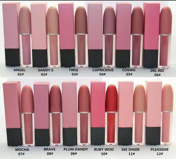 FREE SHIPPING HOT good quality Lowest Best-Selling good sale NewEST lipgloss Twelve different colors + gift