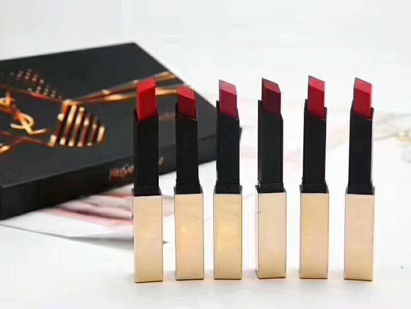 Brand Y The Slim Rouge A Levres Leather Matte Lipstick N1 N9 N12 N18 N21 N23 N5 2.2g Gold Tube Makeup Lipsticks