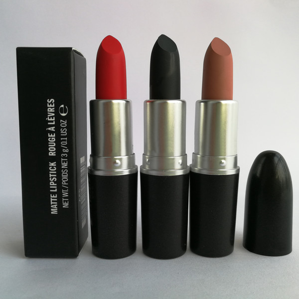 Top quality Brand matte lipstick s RUSSIAN RED HONEY LOVE RUBY WOO KINDA SEXY M Makeup Luster Retro Lipsticks Sexy Lipsticks free shipping