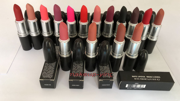 AAA quality brand Make up Matte Ruby Woo Heroine Velvet Teddy Lipstick 3G Long-lasting Lipstick. 18 color random color