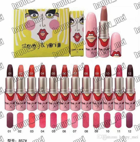 Free Shipping ePacket New Makeup Lips NO:M857 Liptstick Matte Liptstick!12 Different Colors