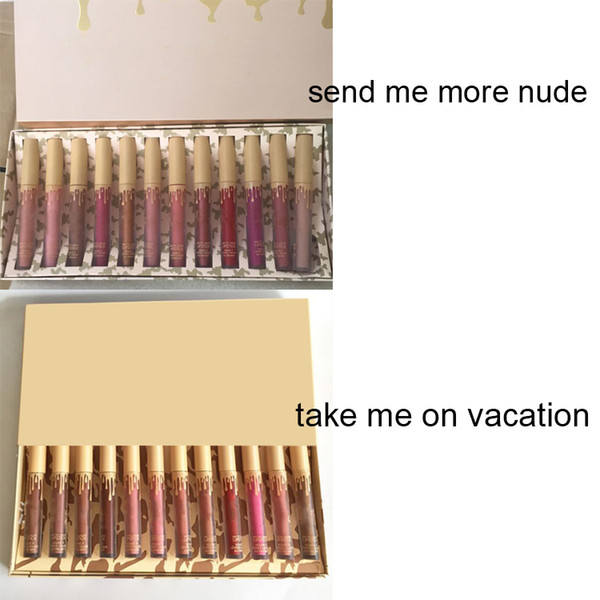 Take Me On Vacation send me more nude 12 color Matte Liquid lipgloss 12pcs Lipgloss