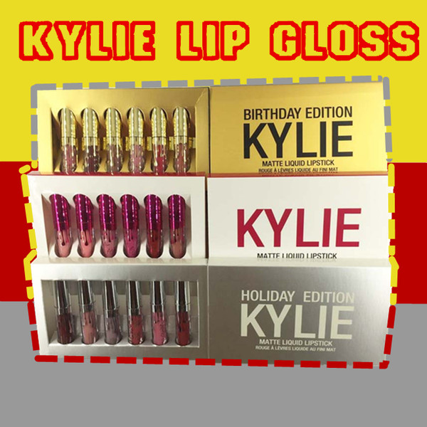 Lip Gloss 6 Colors A set of Six Matte Shimmer Long-lasting Waterproof