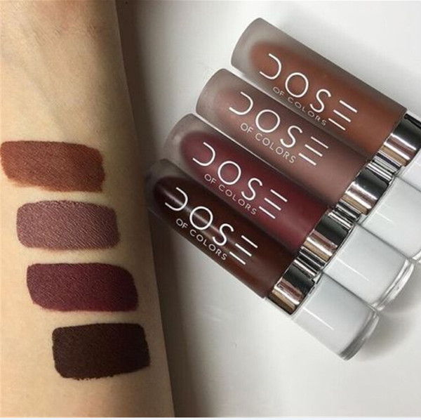 Dose of colors Makeup matte Liquid Lipstick long Lasting Lipstick Waterproof Lip Gloss Makeup 12 colors available free shipping