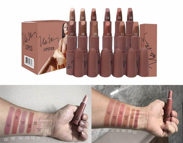 ( in stock) ePacket Free Shipping! NEW Makeup Lipstick Nicki Minaj Matte Lipstick Limited Edition chromat long lasting 12 colors