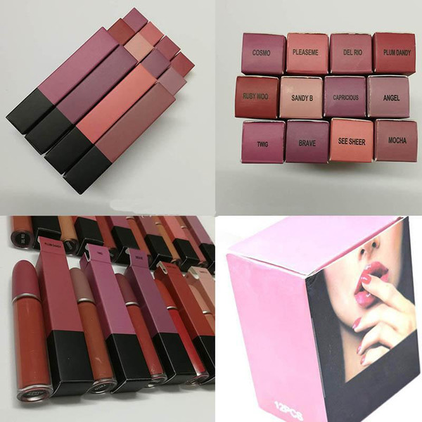 2018 MACS LIP STICK HOT New Makeup Matte Lipstick Lips Lip Gloss 12 colors Free shipping