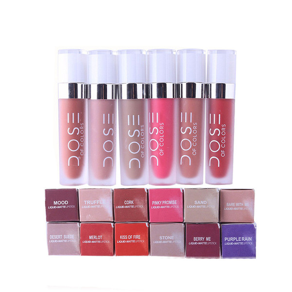 Dose Of Colors Liquid Matte Lipstick Waterproof Lip Gloss Lipgloss 12 Colors SOC Waterproof Lipstick Newest