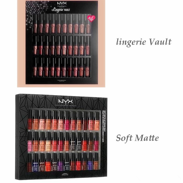 Dropshipping NYX SOFT MATTE LIP CREAM nyx 36PCS Set Lipstick Lip Gloss Matte No Fading Sofe Velvet Lip Makeup 36 colors set