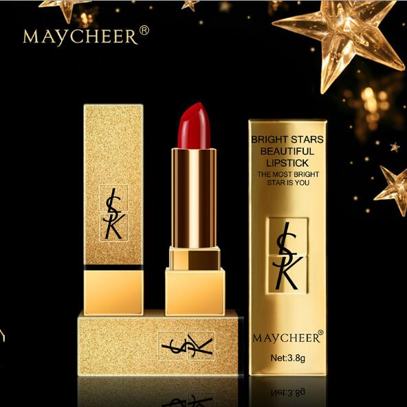 Wholesale new arrival 6pcs of makeup maycheer Stars lipstick bite lips moisturizing skin lasting moist colorful