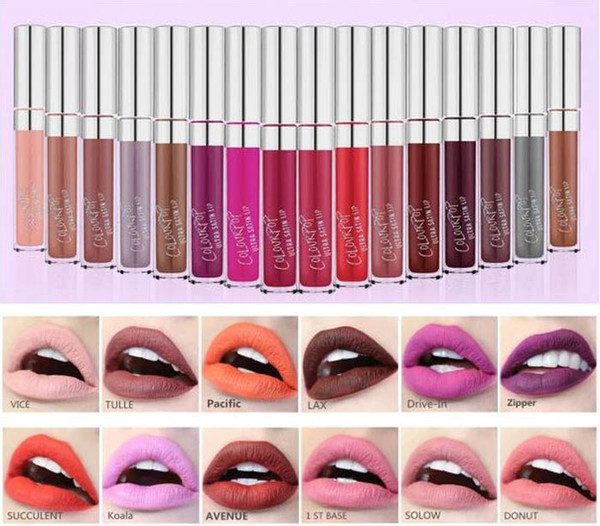 ColourPop Ultra Matte velvety Liquid Lipstick Matte liquid Lipgloss lax vice succulent zipper Waterproof Lip Gloss free shipping DHL 60230