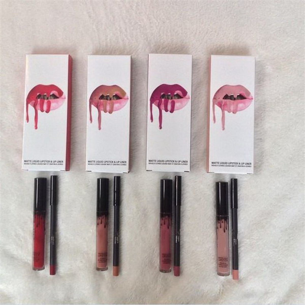 Lip Liner Liquid Matte Lipstick Sets Effective Moisturizing Longest Lasting Multiple Colour Lipstick Velvet Mist Lip Gloss Make Up