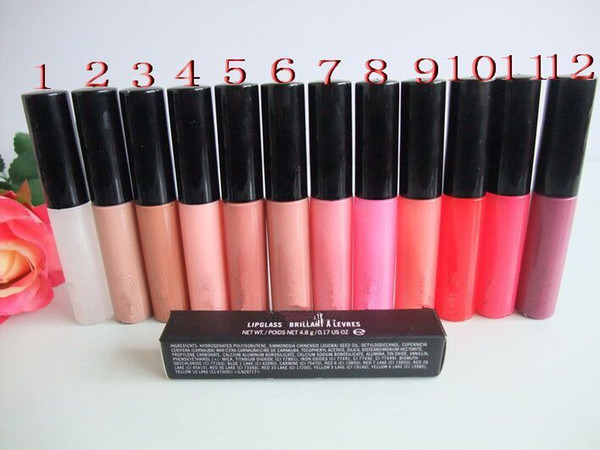 Free Shipping!12 Pieces/Lot New Makeup LIPGLASS BRILLANT Lip Gloss!4.8g