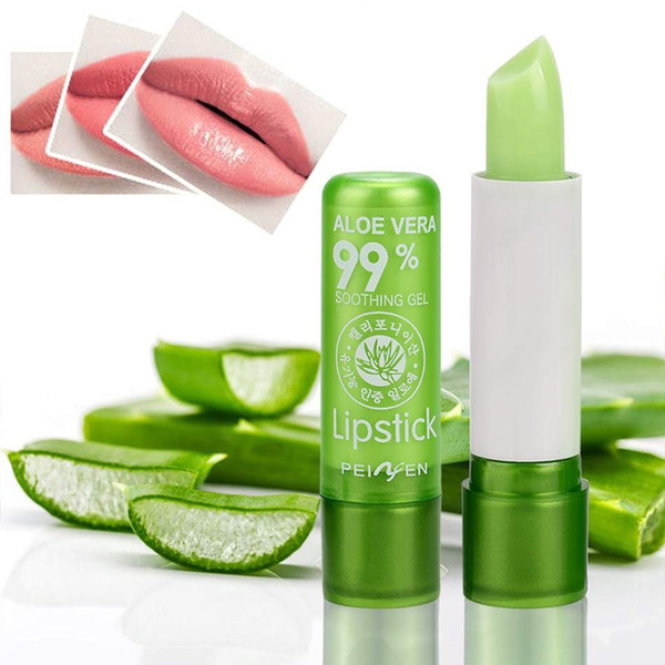 Healthy Fresh Aloe Vera Nutritious Lipstick Color Mood Changing Lipgloss Long Lasting Moisturizing Lip Stick Free Shipping