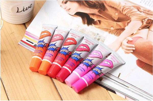 Brand New Lip Gloss Peel-off Lasts For 24h No Stain Marine Collagen Lipstick Balm Plant Romantic Bear Makeup Moisturizing Lip Mask 6000Pcs