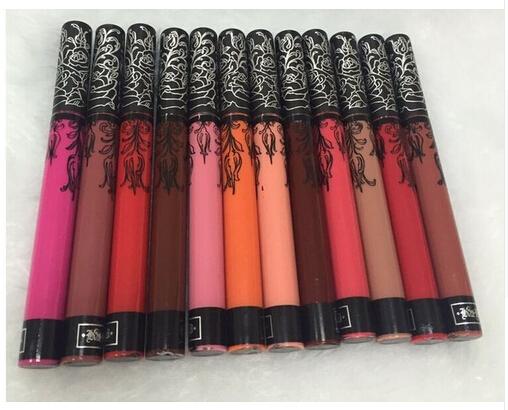 Free Shipping ! New Makeup Lips Matte Liquid Lipstick Matte Lip Gloss!6.6ml (12pcs/lot)