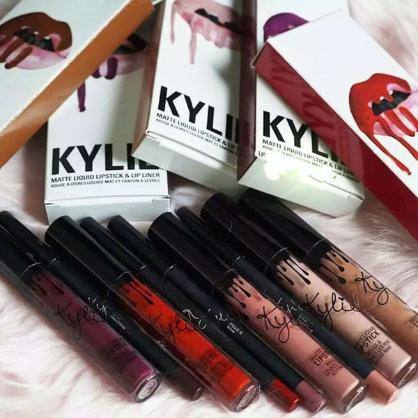 2019 LIP KIT Lipkit Liquid Matte Lipstick lip liner Makeup Lip Gloss lipliner 41 colors makeup