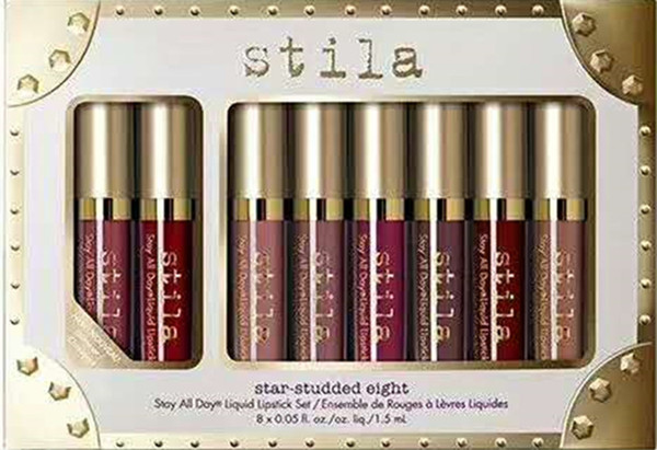 Star-studded Eight Stay All Days Liquid Lipstick set 8pcs/ box Long Lasting Creamy Shimmer Liquid stila Lipstick dropshipping