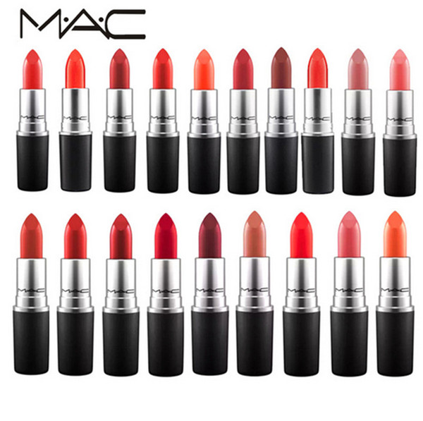 MC m Makeup Luster Lipstick Frost Lipstick Matte Lipstick 3g RUBY WOO CHILI VELVET TEDDY RUSSIAN RED KINDA Macs DHL Free