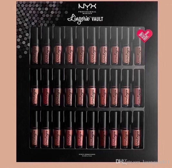 Hot Sale NYX SOFT MATTE LIP CREAM 36PCS and 30 pcs Set /Lingerie Vault Lipstick No Fading Soft Velvet Lip Makeup set