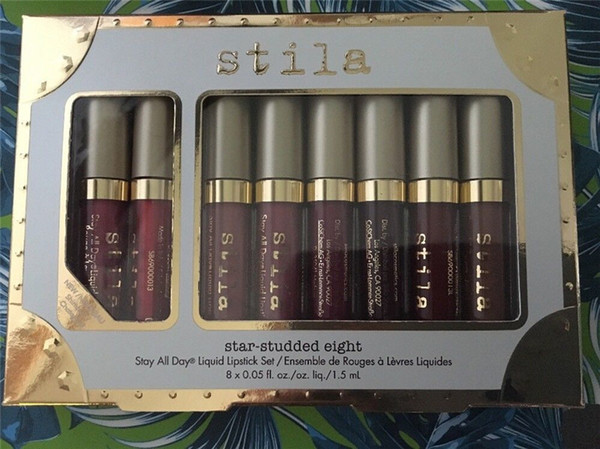 Star-studded Eight Stay All Days Liquid Lipstick 8pcs/set Long Lasting Creamy Shimmer Liquid Lipstick Lip Gloss